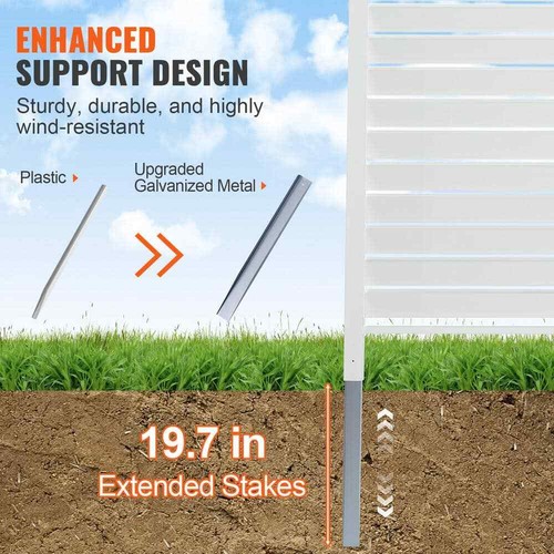 48 in. W x 48 in. H Vinyl Privacy Fence Panels Air Conditioner Fence Outdoor Pri - Picture 3 of 8
