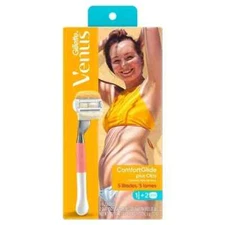 Gillette Venus Comfort Glide + Olay Coconut Razor, 1 Handle + 2 Cartridges