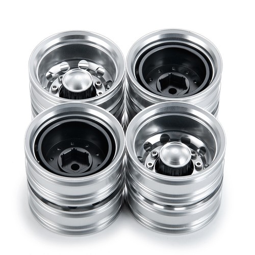 Llanta de bujes traseros hexagonales de metal para radiocontrol modelo 1/14 hágalo usted mismo TAMIYA camión coche - Imagen 9 de 11