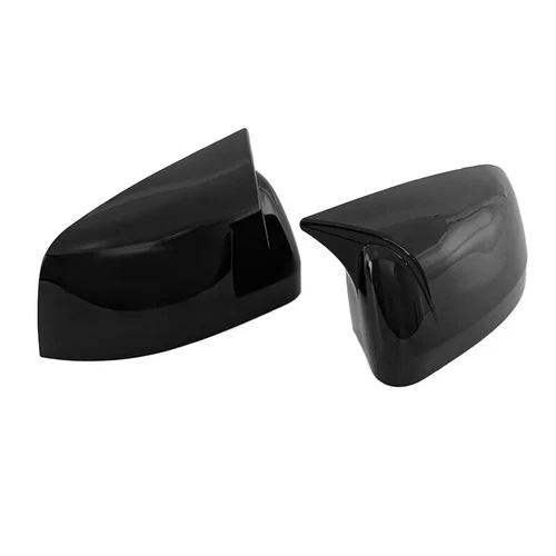 Gloss Black OX Horn Rearview Mirror Cover Caps For Jeep Grand Cherokee 2011-2022 - Picture 5 of 7