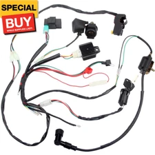 Electric Start Engine Wiring Harness Coil CDI Solenoid Relay for50cc 70cc 110cc 