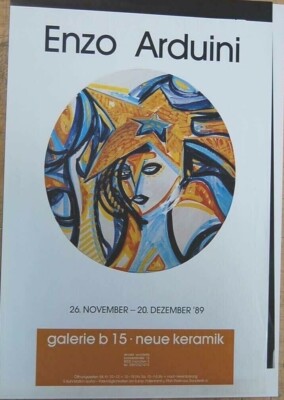 Plakat Enzo Arduini 1989 Galerie B 15 München Original TOP