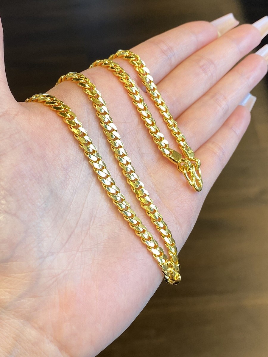 Beautiful Pure 24k Gold Solid Cuban Link Chain 60 Gram 18 Inches