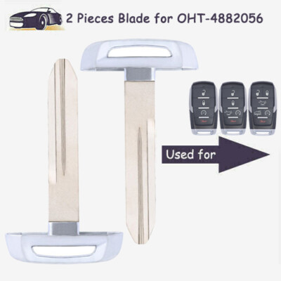2 Uncut Insert Emergency Key Blade Fob for 2019 - 2024 RAM 1500 Limited LongHorn
