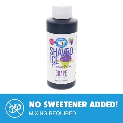 HAWAIIAN SHAVED ICE Grape Shaved Ice and Snow Cone Unsweetened Flavor Concentrate 4 Fl Oz