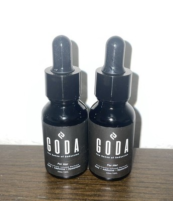 2 NEW Goda For Her Pheromone Infused Perfume 0.5 fl oz 15ml Vegan Jasmine Peony