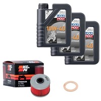 K&N ÖLfilter Set Limol 10W-40 Off. 3L FüR Adly / Herchee Hurricane 500 S Bj.2011