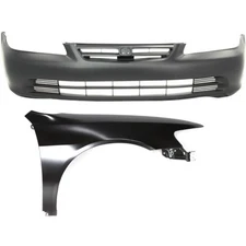 04711S84A91ZZ, 60211S84A90ZZ New Bumper Covers Fascias Set of 2 Front Sedan Pair
