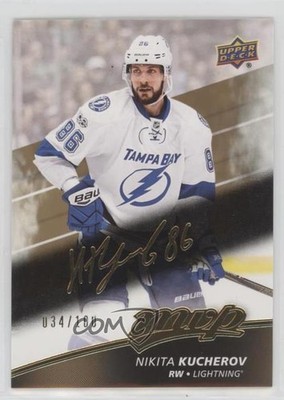 2017-18 Upper Deck MVP Gold Script 34/100 Nikita Kucherov #185 4vy