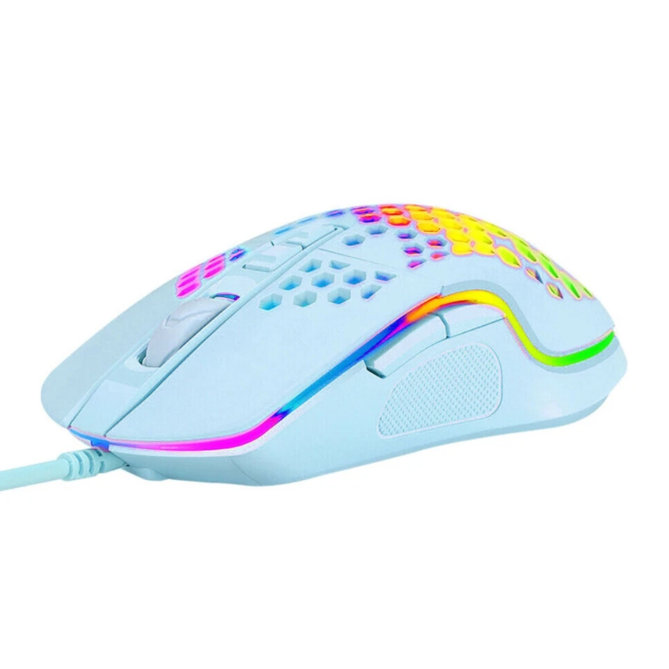 Gaming Mouse 6400 DPI 7 Buttons USB LED Light Optical Wired Mice Usb For Laptop - Image 2 of 4