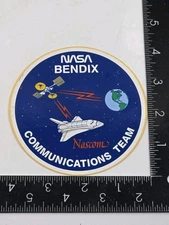 Vintage NASA BENDIX Communications Team Sticker NASCOM Shuttle Hubble RARE