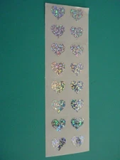 Vintage 1993 Mrs. Grossman's Stickers PRISMATIC HEARTS (4) Mods 2" x 1.5"