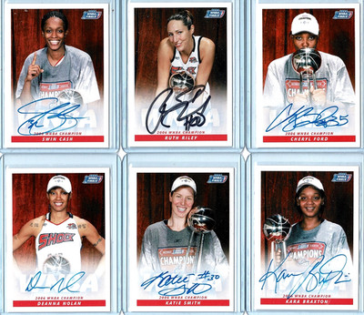 2007 Rittenhouse WNBA Detroit Shock 11-Card Auto Team Set  Pocket Schedule CASH