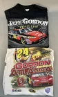 Lot Of 2 Jeff Gordon #24 NASCAR White/Black Short Sleeve T-shirt’s Mens Lg
