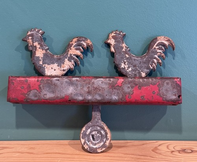 #ad Antique Hoffmann Cast Iron Shooting Gallery Rooster Target Carnival Boardwalk $215.00