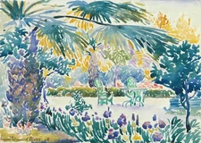 Impressionist Garden Scene Wall Art Poster Premium Quality Home Decor