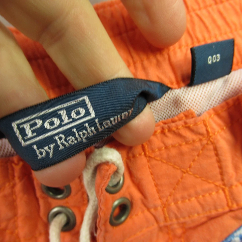 Polo Ralph Lauren Pantalones Cortos Para Hombres Tabla Grande Traje de Baño Nadar Naranja Ligero Foto 3 de 4