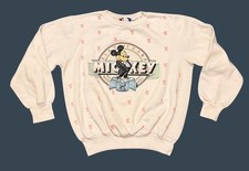 Vintage 1987 Disney Mickey Mouse 60th Anniversary Sweatshirt White Pullover
