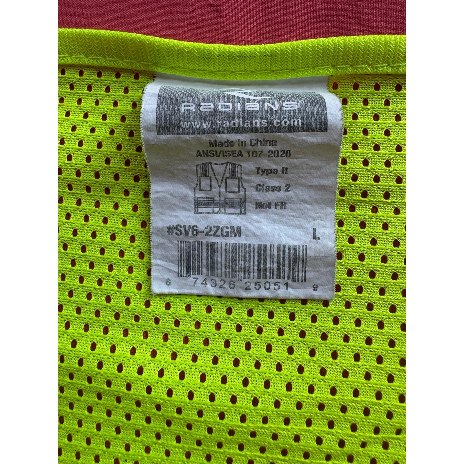 Radians Type R Class 2 Two-Tone Surveyor Safety Vest - Size L - product detail image 9
