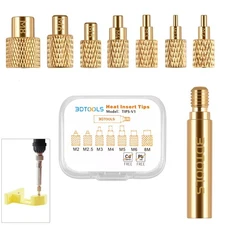 8 pcs Heat Insert Nut Kit Iron Tip Welding Tips kit with 7pcs tips and 1pcs S...