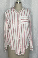 VINTAGE LIZ CLAIBORNE WOMEN'S BUTTON UP SHIRT COLLARED L/S CHEST POCKET WHITE M