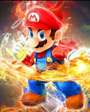 5D DIY Diamond Art Painting, Embroidery Kit Craft Mario Bros Firepower