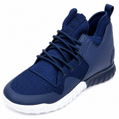 Herren Marineblau Strick Sportschuhe Schnürschuhe Leicht Laufen Wandern Schuhe