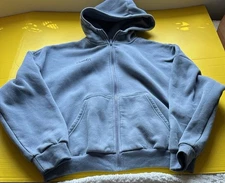 Comfrt Unisex Cloud Zip Hoodie In Blue Willow Size Small