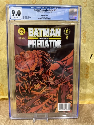 Batman vs. Predator #2 Newsstand Cover DC & Dark Horse Graded Comic Cgc 9.0 Wp
