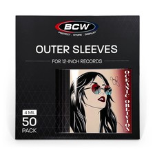 BCW 12-Inch Record Sleeves - 4 Mil - 50 Pack