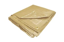 8' x 12' TAN PREMIUM 24 MIL VINYL TARP EXTREME HEAVY DUTY PVC TARP