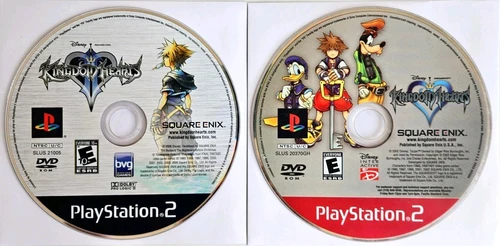 Kingdom Hearts 1 & 2 Bundle (Sony PlayStation 2, PS2) Discs Only - Lot is TESTED