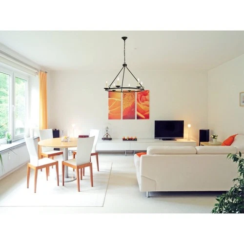 Living District Maine 6-Light Transitional Metal Chandelier in Black - Picture 2 of 6