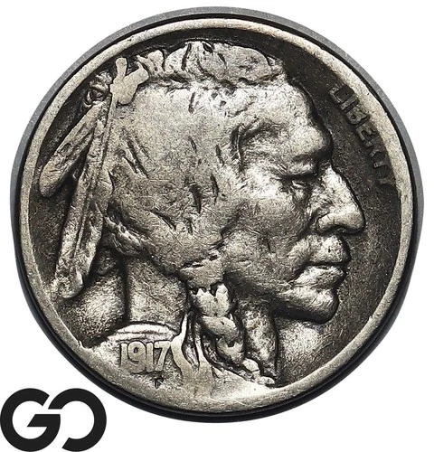 1917-S Buffalo Nickel, Tougher San Francisco Issue