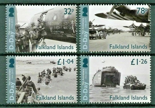 2019 FALKLAND ISLANDS 75th ANNIVERSARY of D-DAY SET of 4 STAMPS  MNH FREE UK P&P