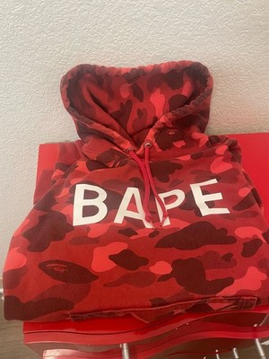 BAPE - A Bathing Ape Men's Red JP-L/US-M Pullover Hoodie