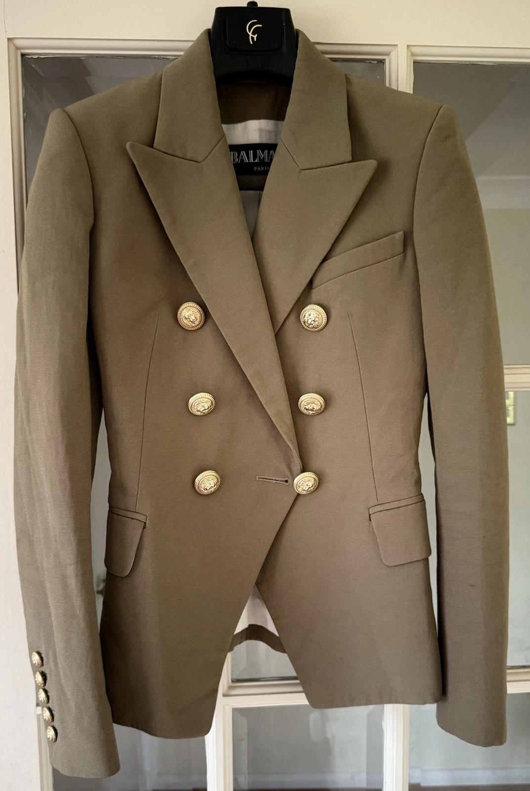 Balmain — Balmain Paris Atelier Blazer Jacket In Gold Size 34 Double Lining Excellent