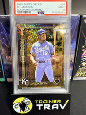 PSA 9 2025 Topps Gilded Bo Jackson Gold Mini Diamond /50 #54