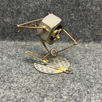 Ski Nut Skier Nuts & Bolts Recycled Metal Art  Welded Figurine Handcrafted Idaho