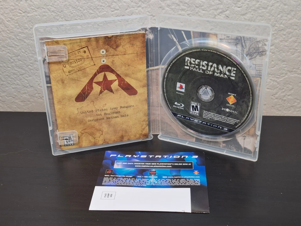 PS3 Resistance Trilogy 1 2 3 Colección Juego Limpio CIB Probado Como Nuevo Etiqueta Negra Foto 3 de 4