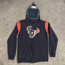 Houston Texans Fullzip Helmet Hoodie Sweatshirt Boys XL 18 Blue NFL Team Apparel