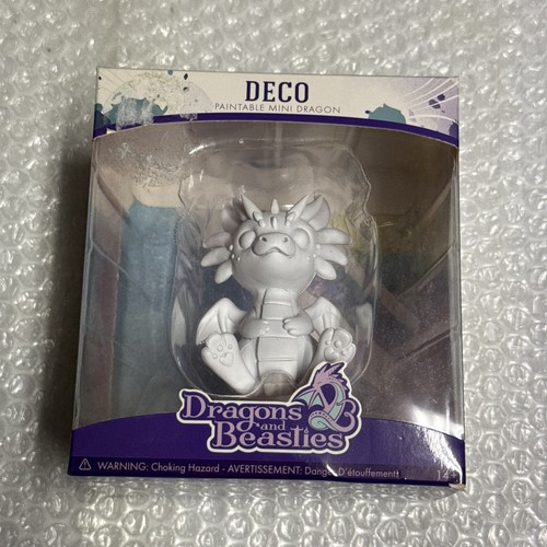 New 2021 Dragons and Beasties Deco Paintable Mini Dragon 3" Vinyl RARE Figure - Picture 1 of 11