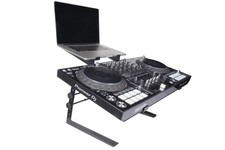 Dj Controller And Laptop Stand Adjustable Dual Shelf Music Gear Stand