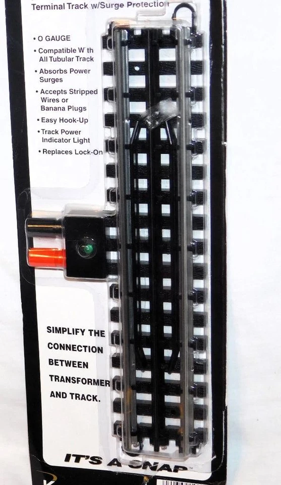 K-Line K-0799 Supersnap 10" Terminal Track w/ Surge Protector O tubular lock on - Image 2 of 4