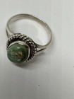 Vintage~Ladies Estate Sterling Silver Green Jasper Ring~Size 6 Antique — photo 5