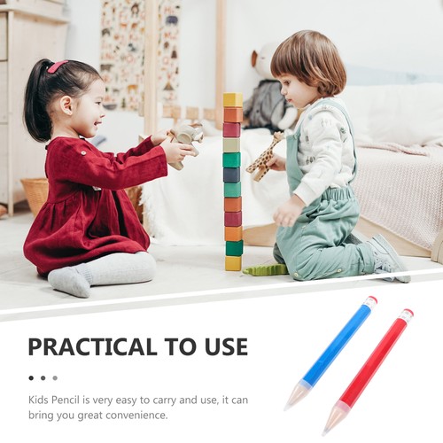 2 Pcs Colorful Big Pencils Kindergarten for Beginners Giant Kids Fun - Picture 9 of 12