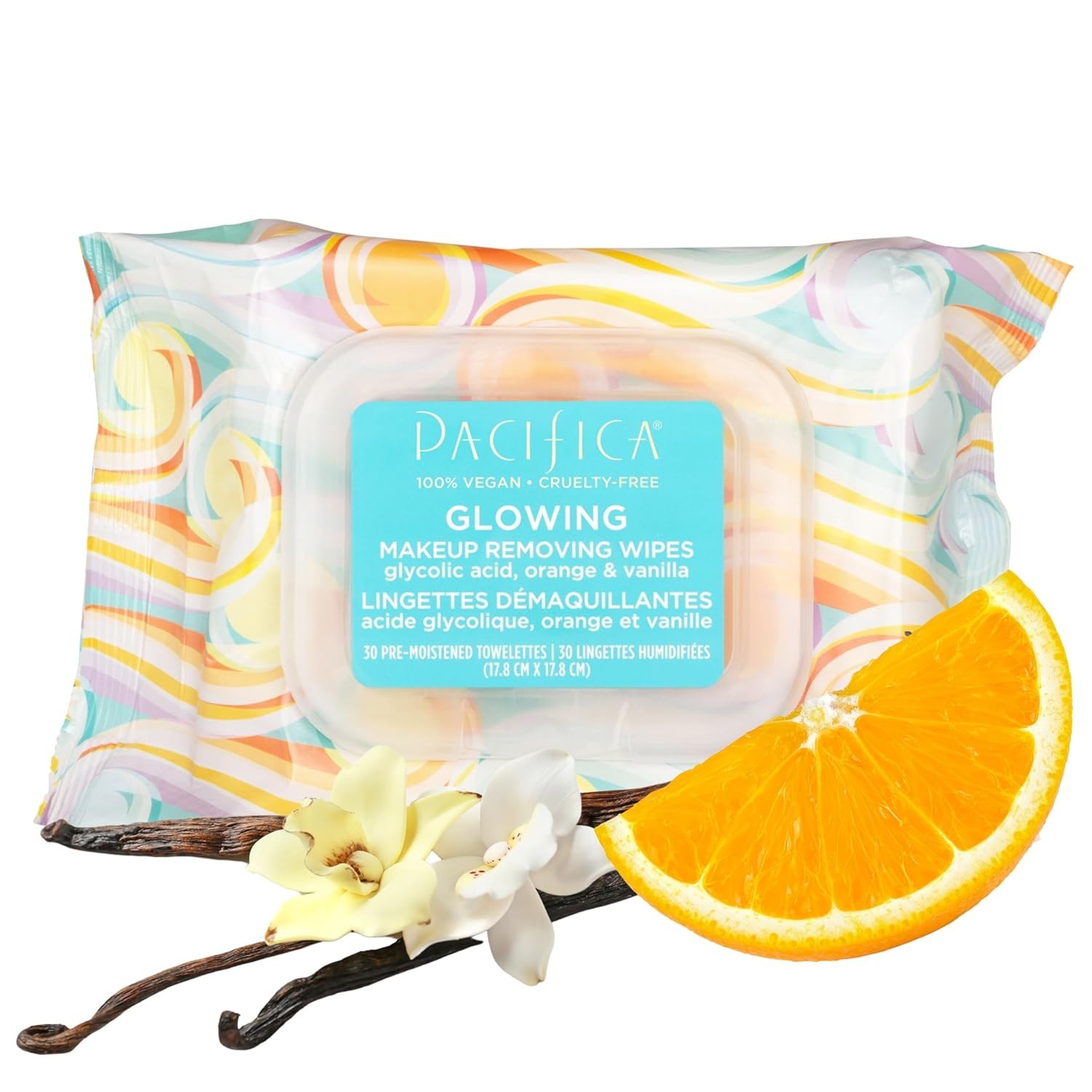 Pacifica Makeup Remover Face Wipes 30ct, Daily Cleansing & Exfoliating