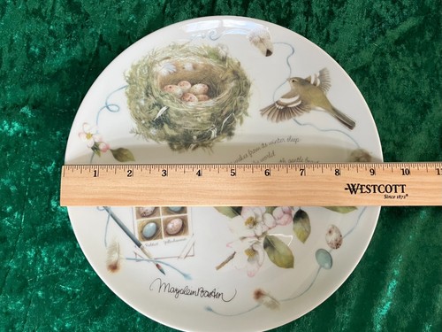Hallmark Marjolein Bastin Building a Nest 9" Decorative Plate 1995, Nature&Birds - Picture 8 of 9