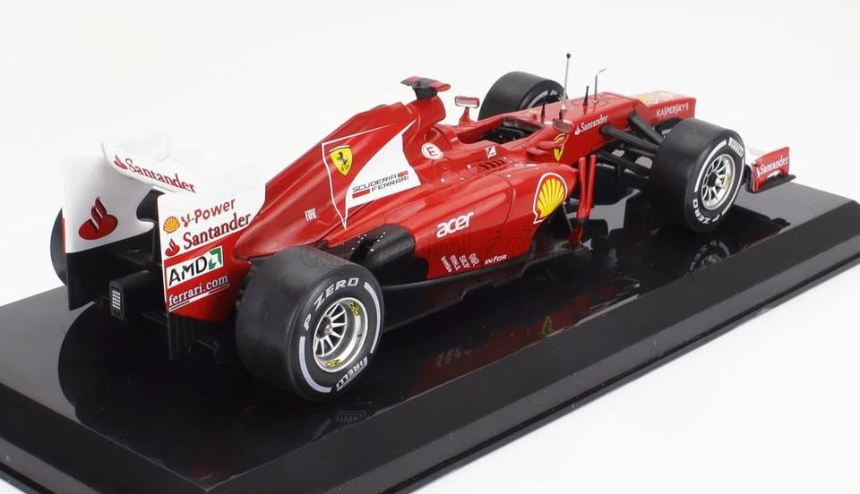 MODELLINO AUTO STATICO FERRARI F1 F2012 2012 FERNANDO ALONSO VETRINA SCALA 1/24 - Immagine 3 di 4