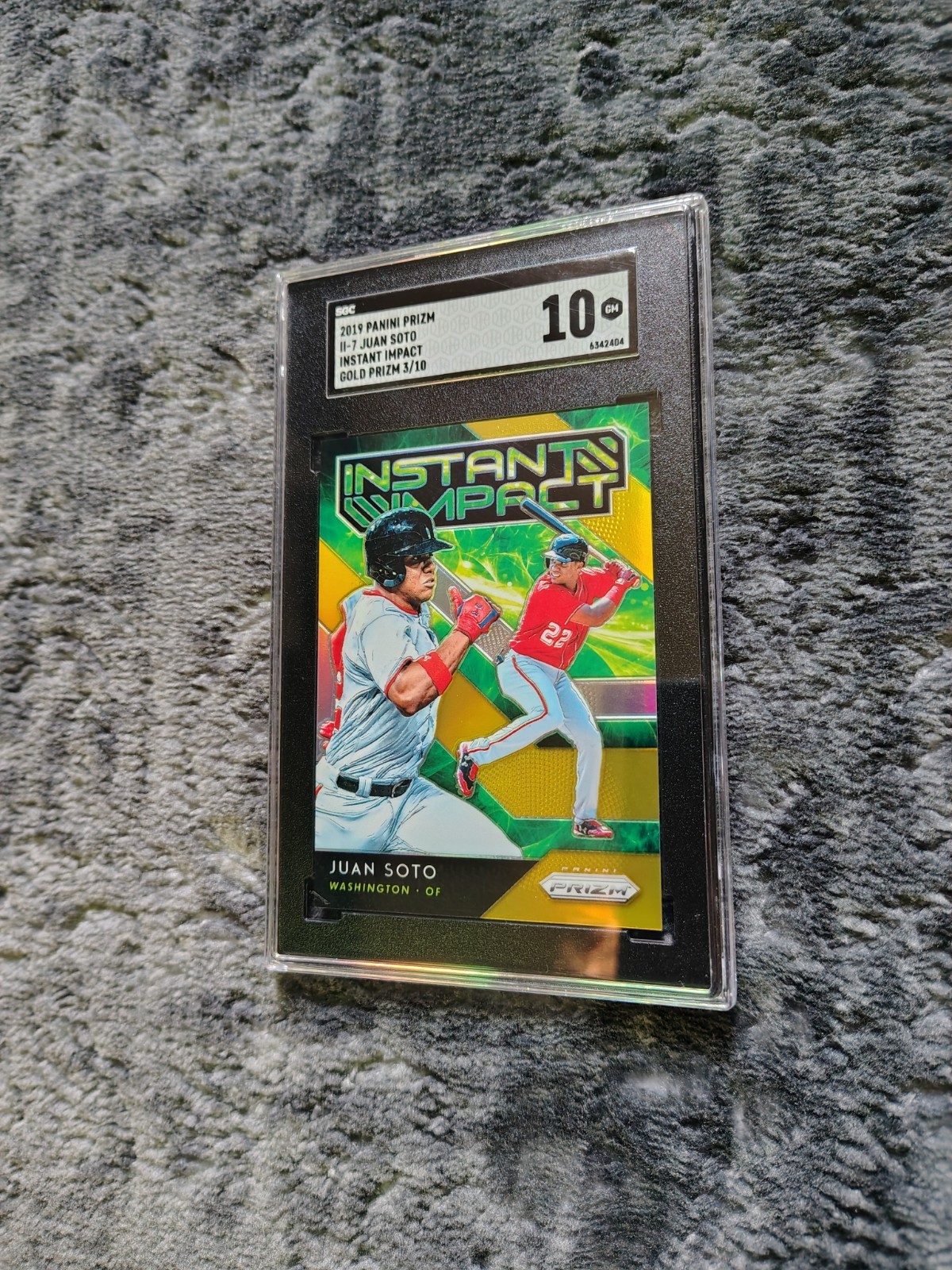 2019 Panini Prizm - Instant Impact #II-7 Juan Soto Gold Prizm /10 SGC 10 💎 RARE view 7